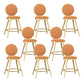 Leather Bar Stool Backrest Counter Stool for Bristol with Gold Frame