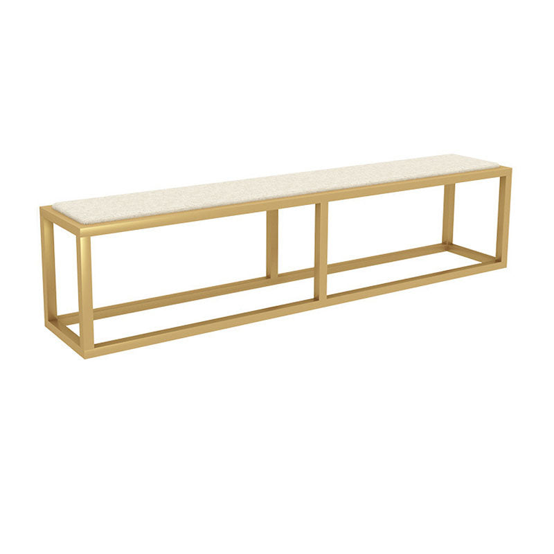 Contemporary Upholstered Bench Home Rectangle Seating Bench with Metal Legs 71"L x 12"W x 18"H Clearhalo 'Benches' 'Chairs & Seating' 'furn' 'furn_benches' 'Furniture' 'Living Room Furniture' 6477039