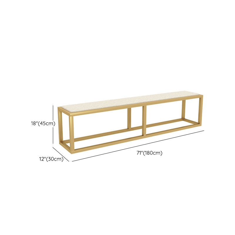 Contemporary Upholstered Bench Home Rectangle Seating Bench with Metal Legs Clearhalo 'Benches' 'Chairs & Seating' 'furn' 'furn_benches' 'Furniture' 'Living Room Furniture' 6477042