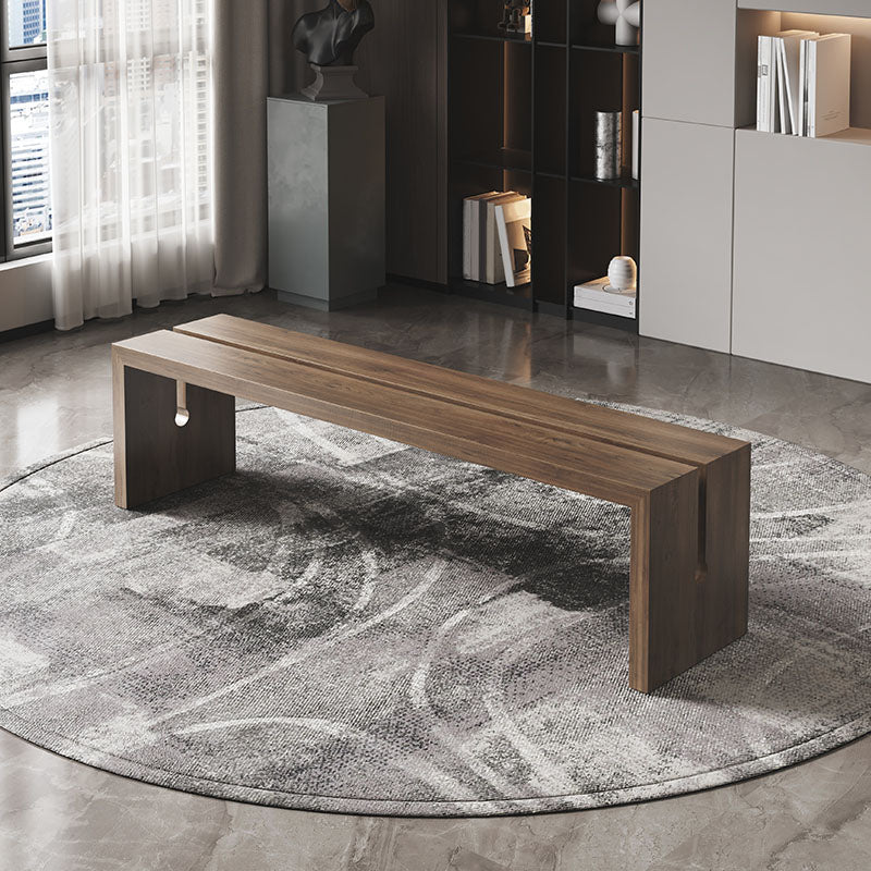 13.65" W Bedroom Bench Modern Style Solid Wood Seating Bench Nut-Brown Clearhalo 'Benches' 'Chairs & Seating' 'furn' 'furn_benches' 'Furniture' 'Living Room Furniture' 6477046