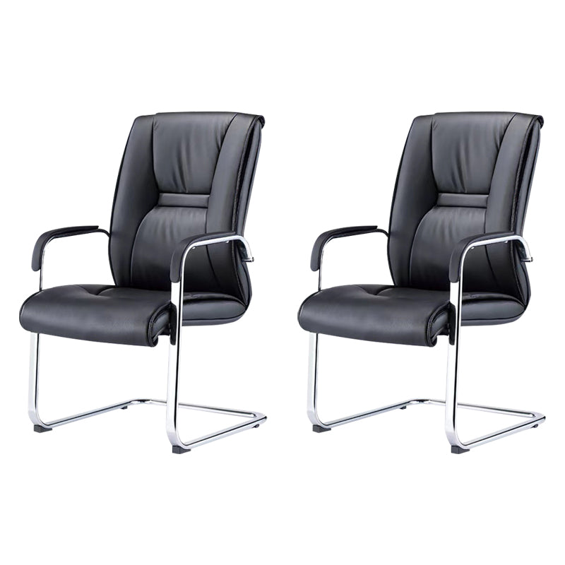 Moderner Schreibtischstuhl Leder Computer Stuhl High-Ray-Stuhl Keine Räder