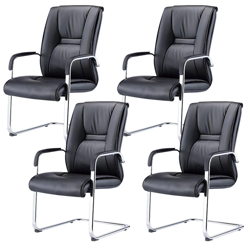 Moderner Schreibtischstuhl Leder Computer Stuhl High-Ray-Stuhl Keine Räder