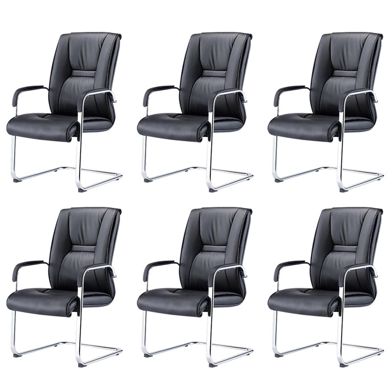 Moderner Schreibtischstuhl Leder Computer Stuhl High-Ray-Stuhl Keine Räder