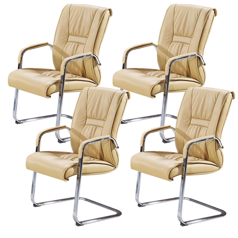 Moderner Schreibtischstuhl Leder Computer Stuhl High-Ray-Stuhl Keine Räder