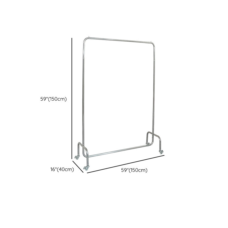 Colgilla de abrigo metálico de estante de estilo industrial con rueda universal