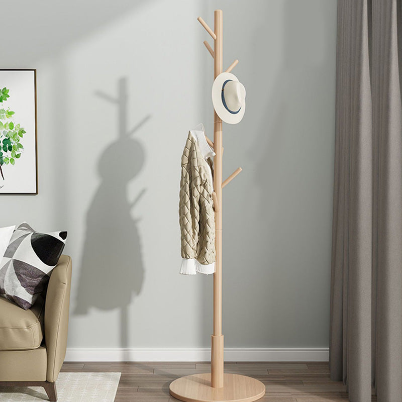 Zeitgenössischer Halle Baumholz gerahmt freistehend mit Hooks Eingangs -Kit