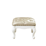 Mid-Century Modern Ottoman Faux Leather Tufted Upholstered Nailhead Trim Rectangle Ottoman Clearhalo 'furn' 'furn_ottomans_poufs' 'Furniture' 'Living Room Furniture' 'Ottomans & Poufs' 'ottomans_poufs' 6477365