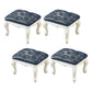 Mid-Century Modern Ottoman Faux Leather Tufted Upholstered Nailhead Trim Rectangle Ottoman Blue 4 Piece Set Clearhalo 'furn' 'furn_ottomans_poufs' 'Furniture' 'Living Room Furniture' 'Ottomans & Poufs' 'ottomans_poufs' 6477372