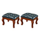 Mid-Century Modern Ottoman Faux Leather Tufted Nailhead Trim Rectangle Ottoman Blue 2 Piece Set Clearhalo 'furn' 'furn_ottomans_poufs' 'Furniture' 'Living Room Furniture' 'Ottomans & Poufs' 'ottomans_poufs' 6477398
