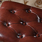 Mid-Century Modern Ottoman Faux Leather Tufted Nailhead Trim Rectangle Ottoman Clearhalo 'furn' 'furn_ottomans_poufs' 'Furniture' 'Living Room Furniture' 'Ottomans & Poufs' 'ottomans_poufs' 6477399