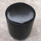 Mid-Century Modern Pouf Ottoman Genuine Leather Tufted Cylinder Shape Ottoman
