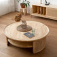 15"H Contemporary Cocktail Table Round Solid Wood Single Coffee Table Clearhalo 'Coffee & Accent Tables' 'Coffee Tables' 'coffee_tables' 'furn' 'furn_coffee_tables' 'Furniture' 'Living Room Furniture' 6477841