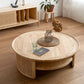 15"H Contemporary Cocktail Table Round Solid Wood Single Coffee Table Clearhalo 'Coffee & Accent Tables' 'Coffee Tables' 'coffee_tables' 'furn' 'furn_coffee_tables' 'Furniture' 'Living Room Furniture' 6477845