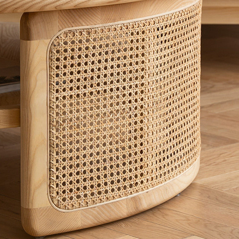 15"H Contemporary Cocktail Table Round Solid Wood Single Coffee Table Clearhalo 'Coffee & Accent Tables' 'Coffee Tables' 'coffee_tables' 'furn' 'furn_coffee_tables' 'Furniture' 'Living Room Furniture' 6477848