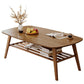 Solid Wood Coffee Table Rectangle 4 Legs Coffee or End Table with Storage