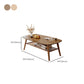 Solid Wood Coffee Table Rectangle 4 Legs Coffee or End Table with Storage