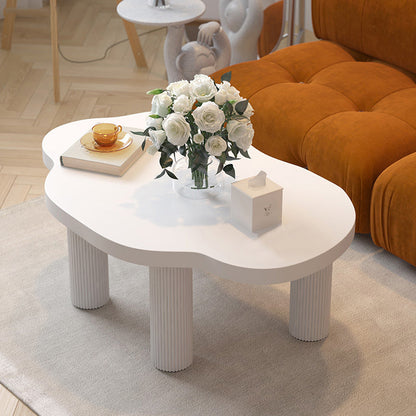 Contemporary White Coffee Cocktail Table Rectangle Wood Coffee Table Set White Clearhalo 'Coffee & Accent Tables' 'Coffee Tables' 'coffee_tables' 'furn' 'furn_coffee_tables' 'Furniture' 'Living Room Furniture' 6477893