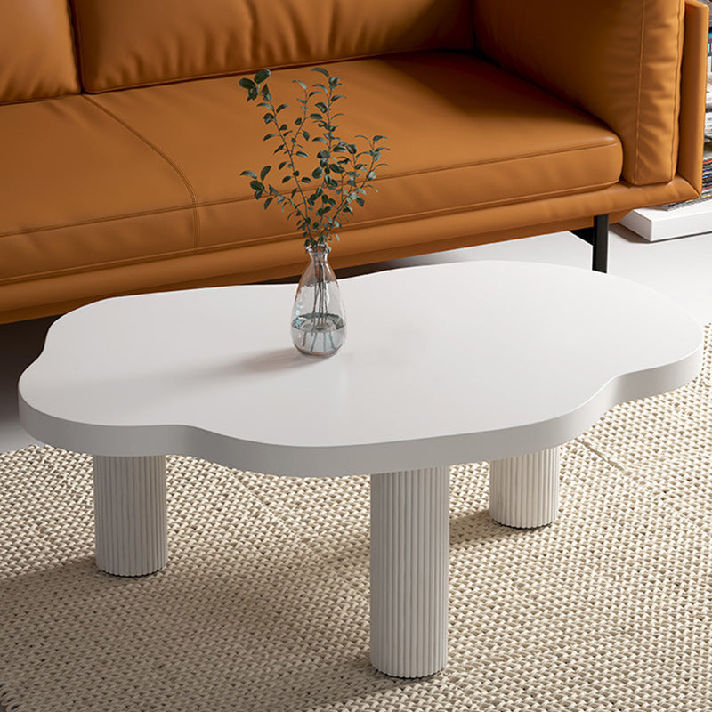 Contemporary White Coffee Cocktail Table Rectangle Wood Coffee Table Set Clearhalo 'Coffee & Accent Tables' 'Coffee Tables' 'coffee_tables' 'furn' 'furn_coffee_tables' 'Furniture' 'Living Room Furniture' 6477894
