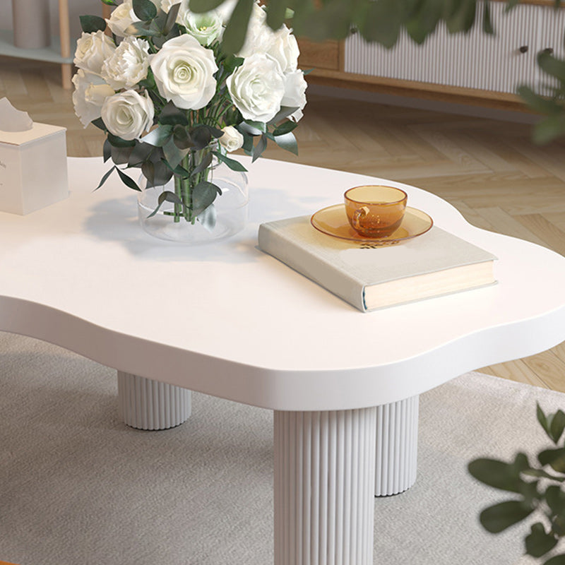 Contemporary White Coffee Cocktail Table Rectangle Wood Coffee Table Set Clearhalo 'Coffee & Accent Tables' 'Coffee Tables' 'coffee_tables' 'furn' 'furn_coffee_tables' 'Furniture' 'Living Room Furniture' 6477896