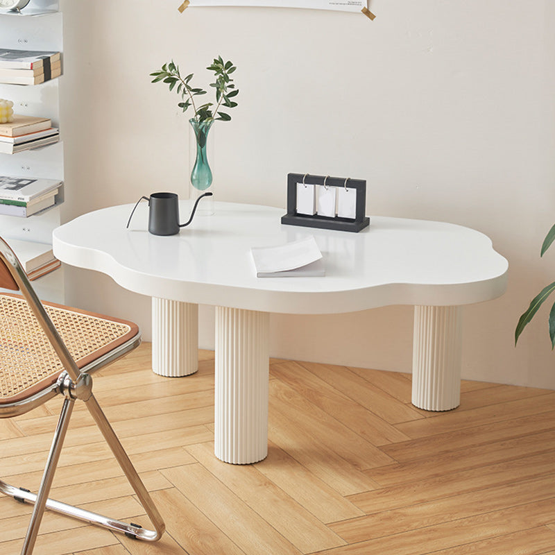 Contemporary White Coffee Cocktail Table Rectangle Wood Coffee Table Set Clearhalo 'Coffee & Accent Tables' 'Coffee Tables' 'coffee_tables' 'furn' 'furn_coffee_tables' 'Furniture' 'Living Room Furniture' 6477901