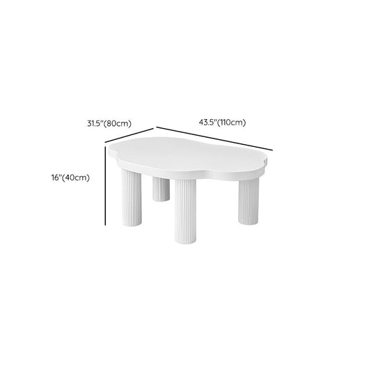 Contemporary White Coffee Cocktail Table Rectangle Wood Coffee Table Set Clearhalo 'Coffee & Accent Tables' 'Coffee Tables' 'coffee_tables' 'furn' 'furn_coffee_tables' 'Furniture' 'Living Room Furniture' 6477904
