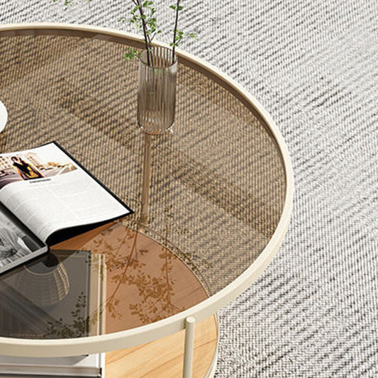 Tavolino rotondo in vetro 3 gambe tavolo da cocktail di tipo base con conservazione