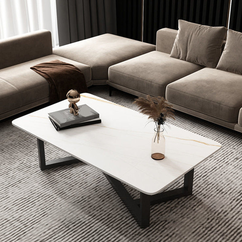 Slate Rectangle Coffee Table Abstract Base Type Cocktail Table Clearhalo 'Coffee & Accent Tables' 'Coffee Tables' 'coffee_tables' 'furn' 'furn_coffee_tables' 'Furniture' 'Living Room Furniture' 6477935