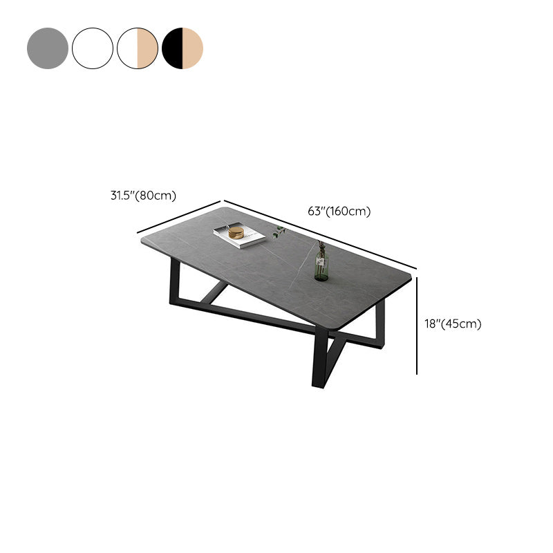 Slate Rectangle Coffee Table Abstract Base Type Cocktail Table Clearhalo 'Coffee & Accent Tables' 'Coffee Tables' 'coffee_tables' 'furn' 'furn_coffee_tables' 'Furniture' 'Living Room Furniture' 6477944