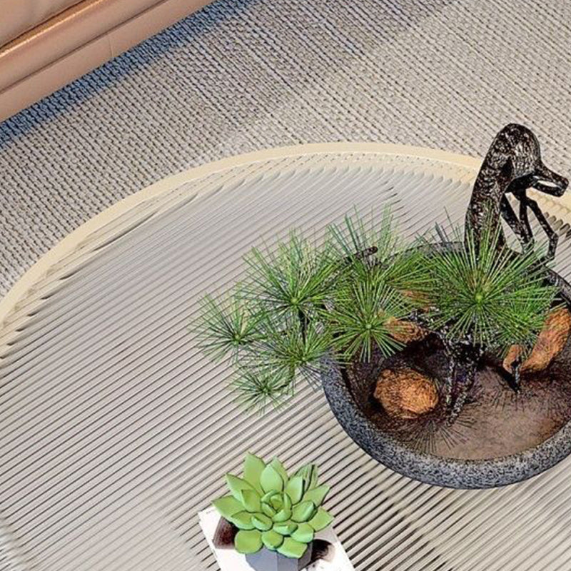 Glass Round Coffee Table 4 Legs Base Type Nesting Cocktail Table Clearhalo 'Coffee & Accent Tables' 'Coffee Tables' 'coffee_tables' 'furn' 'furn_coffee_tables' 'Furniture' 'Living Room Furniture' 6477957