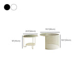 Glass Round Coffee Table 4 Legs Base Type Nesting Cocktail Table Clearhalo 'Coffee & Accent Tables' 'Coffee Tables' 'coffee_tables' 'furn' 'furn_coffee_tables' 'Furniture' 'Living Room Furniture' 6477968