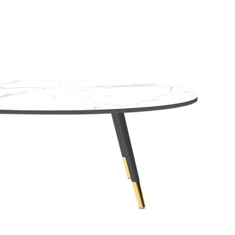 Slate Oval Coffee Table 4 Legs Base Type Single Cocktail Table Clearhalo 'Coffee & Accent Tables' 'Coffee Tables' 'coffee_tables' 'furn' 'furn_coffee_tables' 'Furniture' 'Living Room Furniture' 6478002