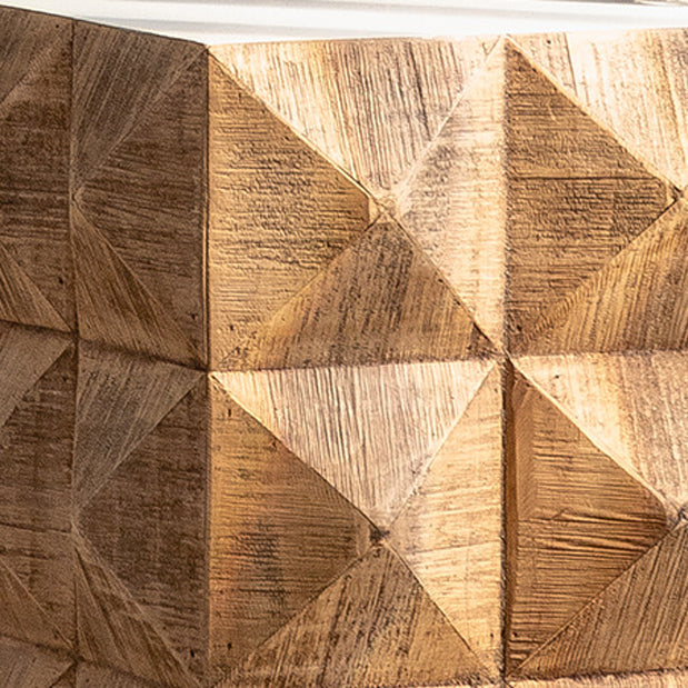 24.21" Tall Drum Side Table Solid Wood Square End Table Stand Clearhalo 'Coffee & Accent Tables' 'End & Side Tables' 'end_side_tables' 'furn' 'furn_end_side_tables' 'Furniture' 'Living Room Furniture' 6478013