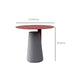 Round Iron Top End Table Concrete Pedestal Sofa Side Accent Table