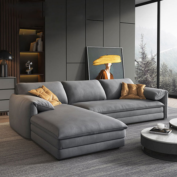 68 "W Contemporáne de tela de sofá seccional Sectional