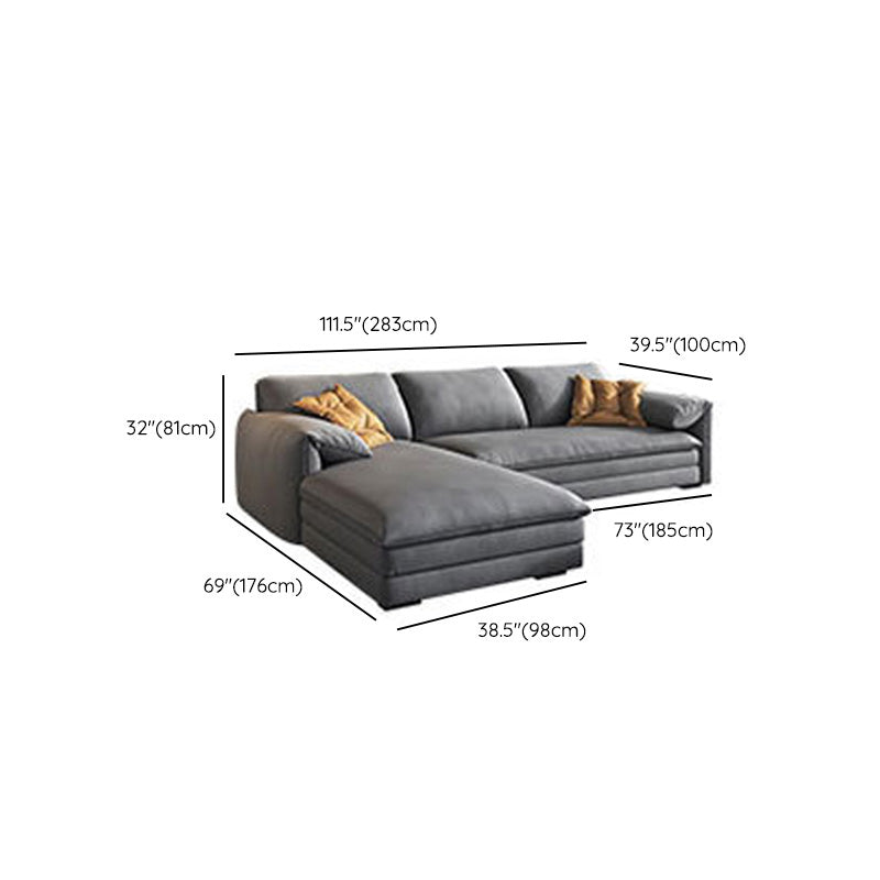 68 "W Contemporáne de tela de sofá seccional Sectional