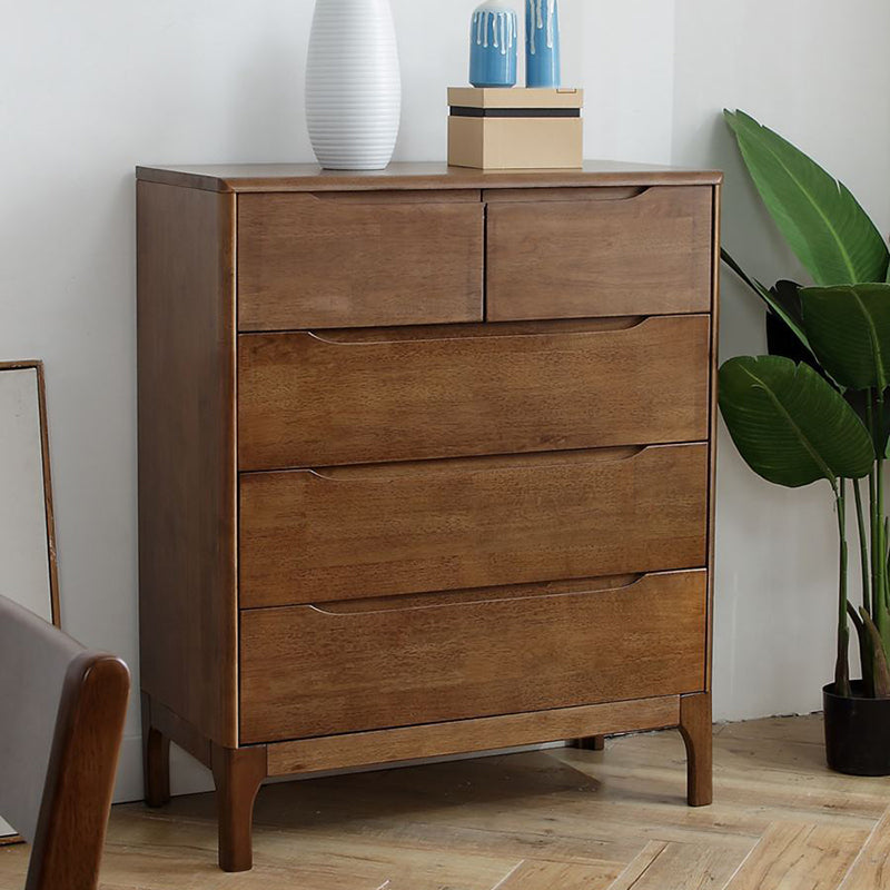 Rectangular Rubberwood Chest Mid-Century Modern Accent Chest Brown 5 Clearhalo 'Cabinets & Chests' 'cabinets_chests' 'furn' 'furn_cabinets_chests' 'Furniture' 'Living Room Furniture' 6478277
