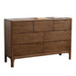 Wood 5/6/7 - Drawer Accent Chest Brown/Natural Rubberwood Chest Clearhalo 'Cabinets & Chests' 'cabinets_chests' 'furn' 'furn_cabinets_chests' 'Furniture' 'Living Room Furniture' 6478299