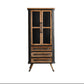 Industrial Rectangle Solid Wood With Doors Cabinet Distressed Wood Accent Cabinet 22"L x 17"W x 50"H Clearhalo 'Cabinets & Chests' 'cabinets_chests' 'furn' 'furn_cabinets_chests' 'Furniture' 'Living Room Furniture' 6478314