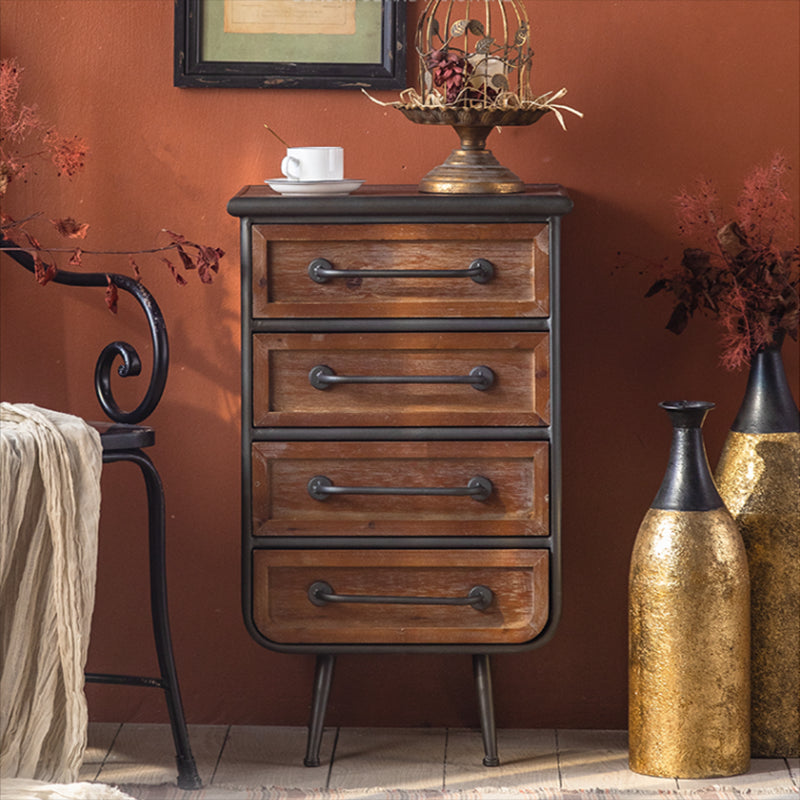 Industrial Rectangle Solid Wood With Doors Cabinet Distressed Wood Accent Cabinet Clearhalo 'Cabinets & Chests' 'cabinets_chests' 'furn' 'furn_cabinets_chests' 'Furniture' 'Living Room Furniture' 6478316