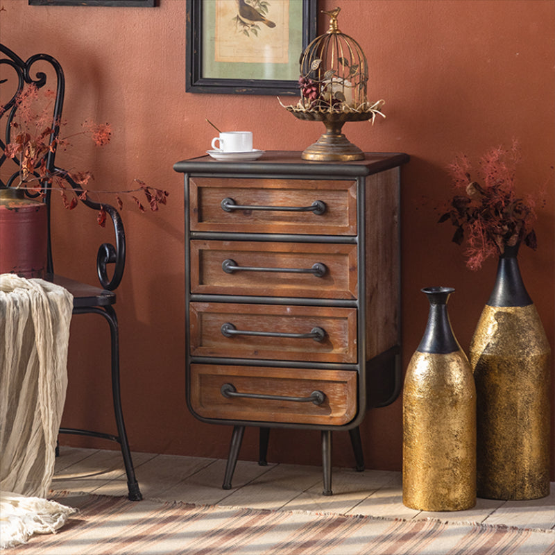 Industrial Rectangle Solid Wood With Doors Cabinet Distressed Wood Accent Cabinet Clearhalo 'Cabinets & Chests' 'cabinets_chests' 'furn' 'furn_cabinets_chests' 'Furniture' 'Living Room Furniture' 6478317