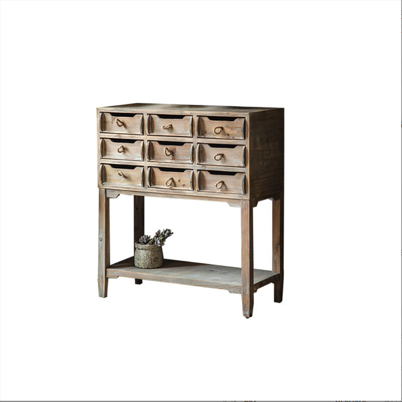 Industrial Rectangle Solid Wood With Doors Cabinet Distressed Wood Accent Cabinet 31"L x 14"W x 35"H Clearhalo 'Cabinets & Chests' 'cabinets_chests' 'furn' 'furn_cabinets_chests' 'Furniture' 'Living Room Furniture' 6478323