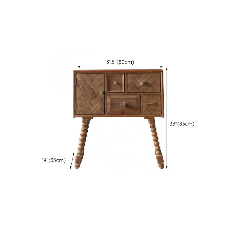Industrial Rectangle Solid Wood With Doors Cabinet Distressed Wood Accent Cabinet Clearhalo 'Cabinets & Chests' 'cabinets_chests' 'furn' 'furn_cabinets_chests' 'Furniture' 'Living Room Furniture' 6478342
