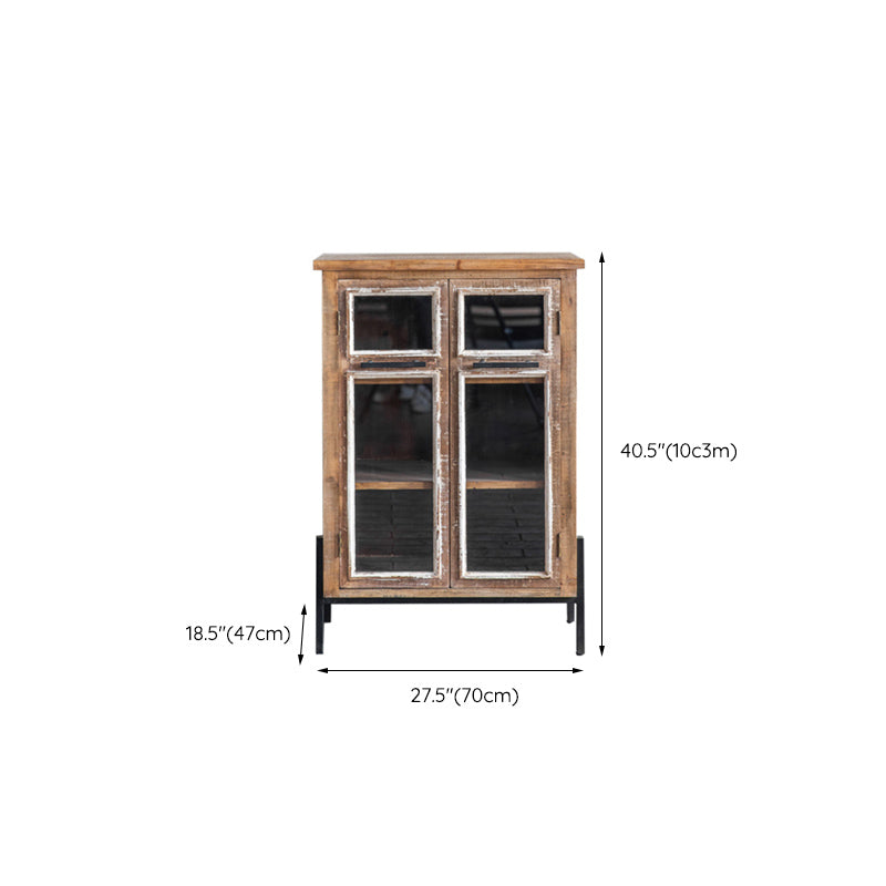 Industrial Rectangle Solid Wood With Doors Cabinet Distressed Wood Accent Cabinet Clearhalo 'Cabinets & Chests' 'cabinets_chests' 'furn' 'furn_cabinets_chests' 'Furniture' 'Living Room Furniture' 6478349
