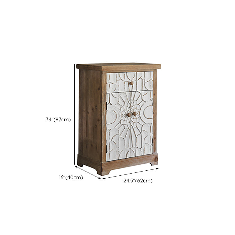 Industrial Rectangle Solid Wood With Doors Cabinet Distressed Wood Accent Cabinet Clearhalo 'Cabinets & Chests' 'cabinets_chests' 'furn' 'furn_cabinets_chests' 'Furniture' 'Living Room Furniture' 6478350