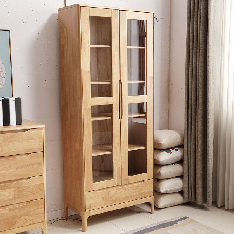 76.77" Tall Wood 1 - Drawer Accent Chest 2 Door Accent Cabinet Natural Clearhalo 'Cabinets & Chests' 'cabinets_chests' 'furn' 'furn_cabinets_chests' 'Furniture' 'Living Room Furniture' 6478353