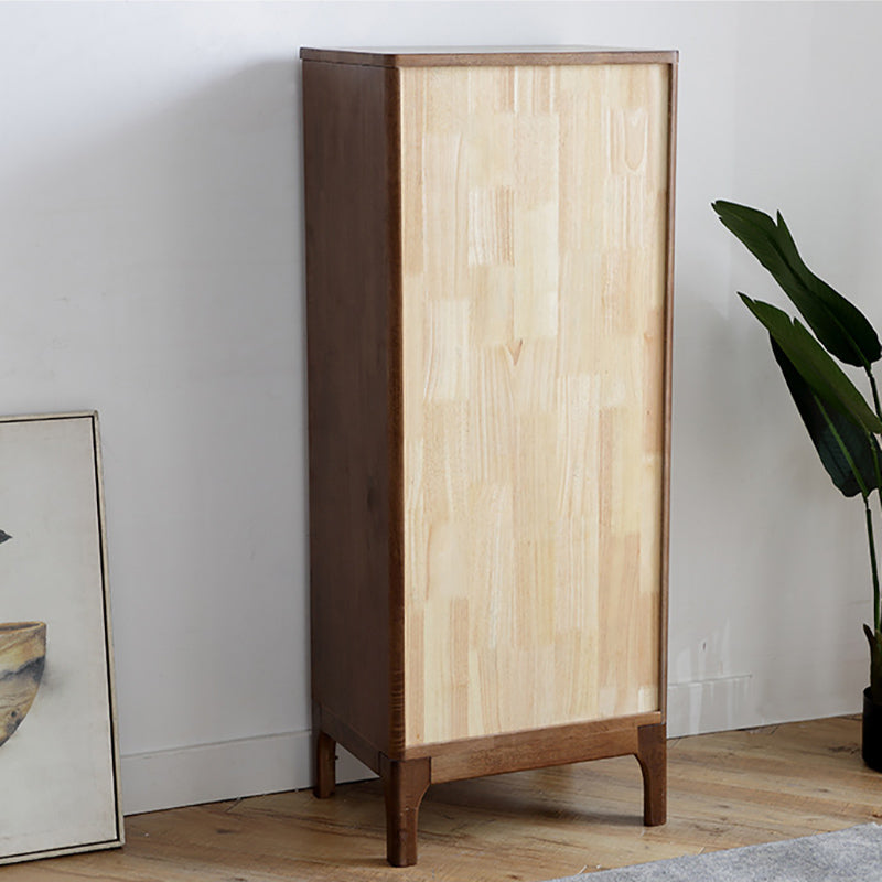 Two Drawer Accent Cabinet Rectangular Wooden and Glass 1-Door Cabinet Clearhalo 'Cabinets & Chests' 'cabinets_chests' 'furn' 'furn_cabinets_chests' 'Furniture' 'Living Room Furniture' 6478377