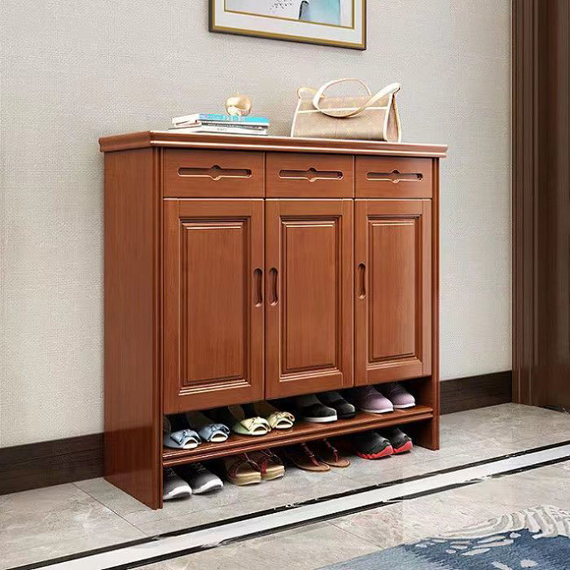 Mid-Century Modern Cabinet Grooves With Doors Rectangle Accent Cabinet Medium Wood 3 Clearhalo 'Cabinets & Chests' 'cabinets_chests' 'furn' 'furn_cabinets_chests' 'Furniture' 'Living Room Furniture' 6478386