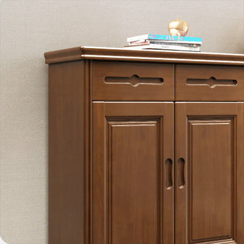 Mid-Century Modern Cabinet Grooves With Doors Rectangle Accent Cabinet Clearhalo 'Cabinets & Chests' 'cabinets_chests' 'furn' 'furn_cabinets_chests' 'Furniture' 'Living Room Furniture' 6478391