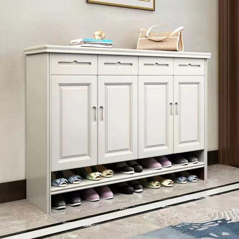 Mid-Century Modern Cabinet Grooves With Doors Rectangle Accent Cabinet White 4 Clearhalo 'Cabinets & Chests' 'cabinets_chests' 'furn' 'furn_cabinets_chests' 'Furniture' 'Living Room Furniture' 6478393