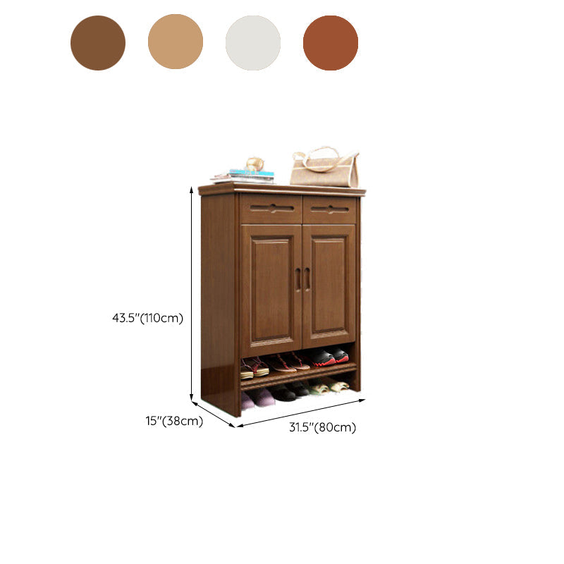 Mid-Century Modern Cabinet Grooves With Doors Rectangle Accent Cabinet Clearhalo 'Cabinets & Chests' 'cabinets_chests' 'furn' 'furn_cabinets_chests' 'Furniture' 'Living Room Furniture' 6478397